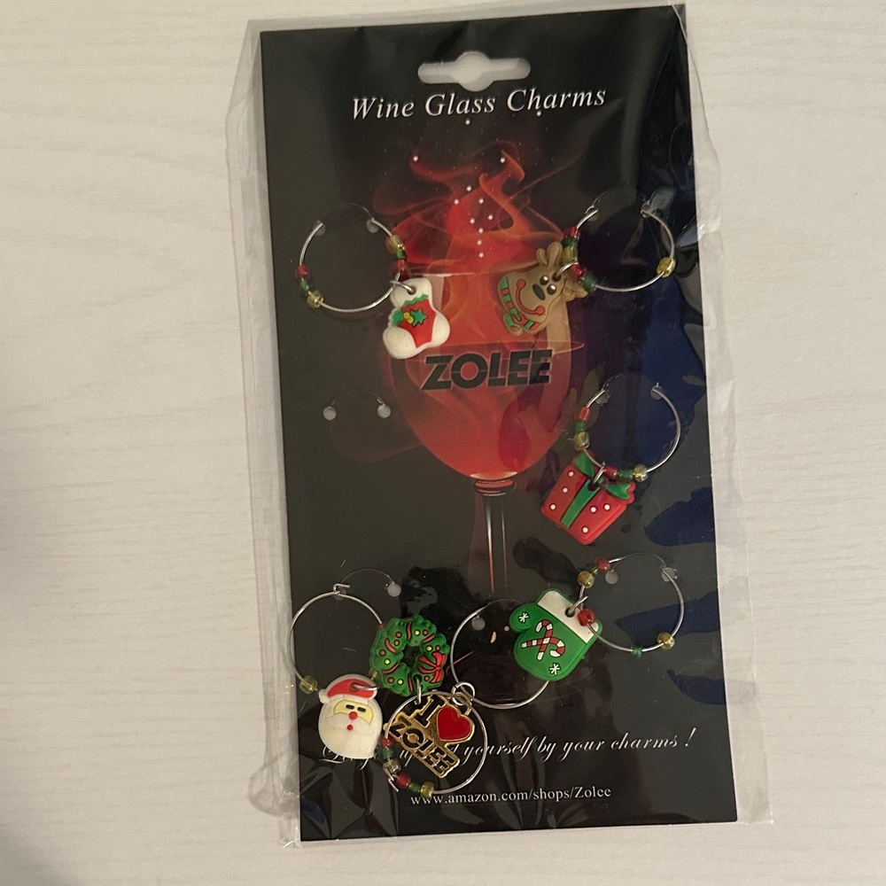 Lee Festive Wine Glass Charms Set